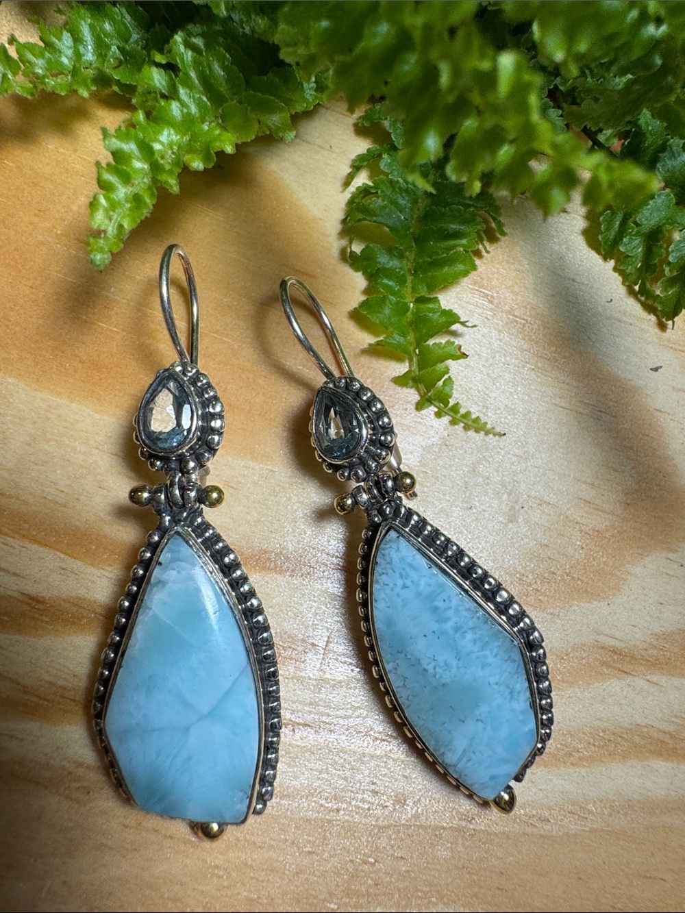 Sundance Sterling Silver Larimar Drop Earrings in Sky Blue